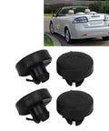 Boot Lid Hinge Stops 12832495 Replacement For 9 3 Convertible 2004 Onwards, shown with SAAB 9-3 Convertible, black ABS material