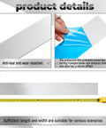 304 brushed stainless steel finishing sheet and gap filler trim strip, silver, 4x30 in, shown with protective film