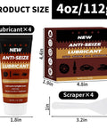 Anti Seize Copper Lubricant For Brake Calipers And Threads High Temp Formula To Prevent Seizing And Noise No Fuss For Brake Pins, 1 Oz Tube and 4 Oz Box with Scraper