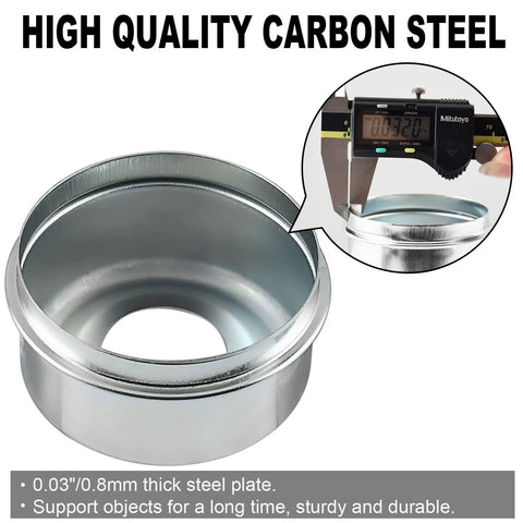 Front view of trailer bearing dust cap, chrome steel, 2.72-inch diameter, for 7000–8000 lb trailer axles.