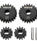 Steel Overdrive Portal Gears For Axial Capra 1.9 UTB SCX10 III RC Crawlers Pinion Range 13-22T, 22T gears, 45 Hardened Steel