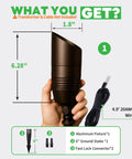 Outdoor LED Spotlight 12V ACDC Wired Adjustable Color Temperature 3000K 4000K 5000K Waterproof Landscape with components and specs