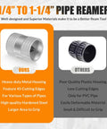Comparison of heavy duty inner outer reaming tool versus a plastic alternative with 45 edges and steel housing