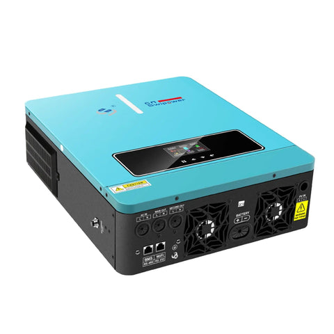 All-In-One Battery-Less 3600W Pure Sine Wave Solar Inverter With Built-In 120A MPPT Charger, 24V DC To 120V AC Power Converter angled view
