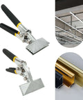 Dual Jaw Sheet Metal Pliers Set with Curved Jaw Offset Bender and Straight Jaw Bender Pliers for HVAC, Roofing, Workshop Use