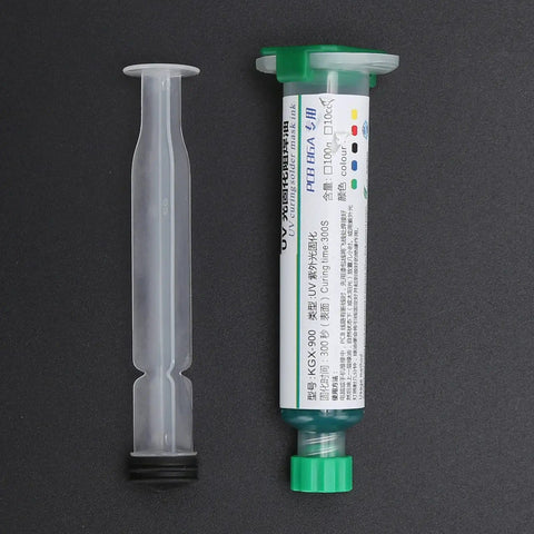 Green Solder-Resist Ink Kit For PCB Repair, 10cc Curing Ink With Pusher Needle, Pro-Grade Protection For Mobile Phone Circuit Boards During Welding