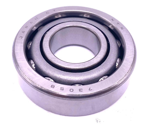 Single Row Angular Contact Ball Bearing 25X62X17 mm 7305B Heavy Duty Steel Build visible with steel cage and ball structure.