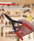 Hand holding 9 Inch Spring Loaded Angle Tip Locking Pliers For Retaining Rings Circlip Horseshoe Washers