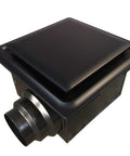 Oil Rubbed Bronze Quiet Ceiling Bath Vent Fan With Energy Star Certification, 110 CFM, 1.1 Sones, shown with duct connection