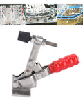 Heavy-Duty Stainless Steel Horizontal Toggle Clamp With 220.5 Pounds Holding Capacity, Quick Clamp For Metalworking, Welding, Molds, Circuit Boards, Electronic Equipment Installations And Workshop Projects, red handle