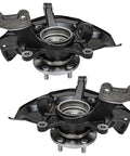 Front Two Piece Steering Knuckles and Wheel Hub Bearings Replacement Kit for Lexus RX330 RX350 RX400h and Toyota Highlander Hybrid 2004-2009 OEM-Grade Includes Two Knuckles