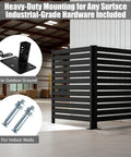 Double Layer Privacy Fence Four Panel Heavy Duty Wrought Iron Screen For Maximum Backyard Privacy 38 Inch Wide By 48 Inch High with mounting hardware