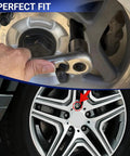 Using Go To Heavy Duty Large 6 Spline Lug Nut Socket For Wheel Lock Removal And Key Replacement Fits 21 Millimeter And 22 Millimeter Hex Socket Wrenches Automotive Tool on a tire