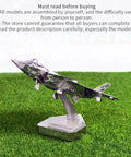 Advanced Dope 3D Metal Puzzle Kit For Adults, Fighter Jet Model J20 on desk display, silver stainless steel, no glue needed