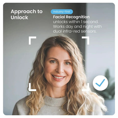 Heavy Duty Biometric Smart Deadbolt With Lightning Fast Facial Recognition And Snappy Fingerprint Unlock For Totally Hassle Free Keyless Entry Security On Your Main Door