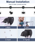 Manual installation guide for 10Ft Matte Black Stair Handrails For Indoor Stairs With Wall Mount Support Made From Iron Pipe Railing