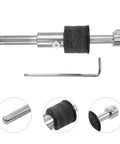 Premium Threaded Cymbal Stacker Mount Boom Arm With Sleeve Clutch For Electronic Drum Set, showing metal arm and accessory parts.