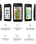 Multiple views of the Approach G82 Launch Monitor And GPS Golf Handheld With 5 Inch Touchscreen Built In Radar Putting Metrics.