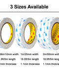 Three sizes of Heavy Duty Double Sided Mounting Tape 1 Inch By 16.5 Feet PE Foam Waterproof Adhesive For Wall Art Pictures And Posters