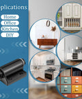 Zero Hassle Heavy Duty Magnetic Push To Open Cabinet Latches With Complete Hardware Kit For Drawers Closets Pantries Straight Up Smooth Pop Out Touch Catch Black showcased in home, office, kitchen, and DIY settings.