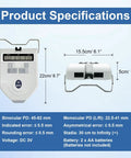 Pro Grade Digital Pupilometer With LED PD Meter, Memory Function, Diopter Compensation, And Interpupillary Distance Tool For Precise Eyewear Fitting Anywhere product specs with 22cm size and PD range