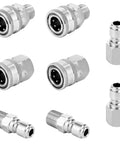 Power Town 3/8 in stainless steel pressure washer quick-connect fittings kit with male and female adapters