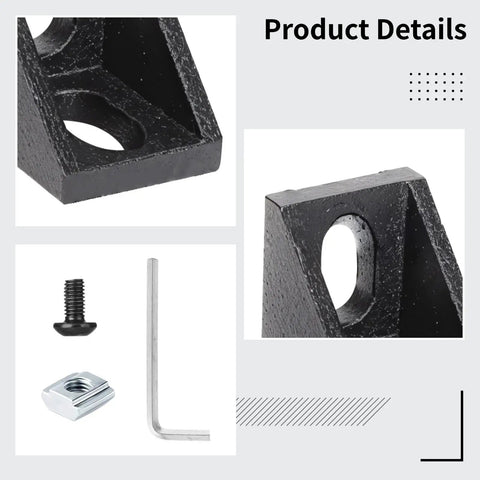 20 Packs M5 Sliding T Nuts And 20 M5x10mm Button Head Screws For 2020 Aluminum Extrusion kit with T nut, screw, and wrench.
