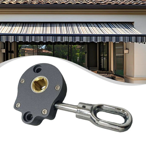 Manual Worm Gear Crank for Awning 1 To 13 Gearbox Outdoor Lawn Garden Replacement Handle Aluminum Alloy Construction
