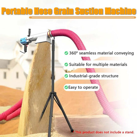 Beefed Up Electric Screw Conveyor Suction Auger For Grain Cement Sand And Powder, 2200W Motor, on tripod for rapid flow