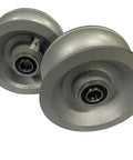 Pair Of Replacement Chain Link Gate UGroove Pipe Wheels Fits One And Five Eighths Inch Pipe Sealed Bearing For Long Life