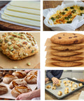 Heavy Duty 6X6 Inch Pre Cut Parchment Paper Squares 19200 Ct Bulk Case used under baked goods for easy removal and cleanup.