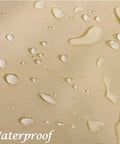 Close-up of waterproof beige 420D polyester fabric with rainproof backing, Outdoor Patio Bar Table Cover For Round 21 Inch Diameter And 23 Inch High Fits Keter 7.5 Gallon Cool Bar End Tables Beige Waterproof 420D Polyester With Rainproof Backing For Small Outdoor Side Tables.