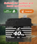 Waterproof 40Kg High Torque RC Steering Servo With Coreless Motor And All Metal Gears in wet and dusty environments