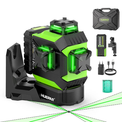 Front view of 360 Degree Self Leveling Laser Level For Outdoor Projects With Auto Tracking Motorized Base Pulse Mode Fixed Point Pivot Alignment