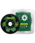 2 Inch HSS Circular Saw Blade Set For Mini Angle Grinders, 5 Pack, 72 Teeth, 50mm Diameter, shown in packaging
