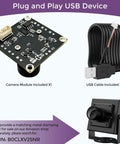 Plug and play USB device showcasing Dope High Speed Global Shutter USB 2.0 And 3.0 Camera Module with 1MP OV9281 Mono Sensor.