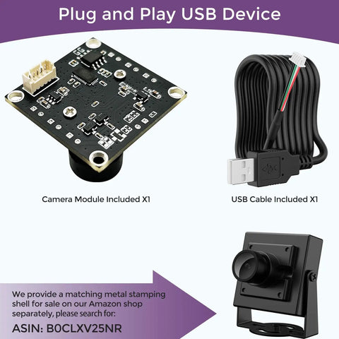 Plug and play USB device showcasing Dope High Speed Global Shutter USB 2.0 And 3.0 Camera Module with 1MP OV9281 Mono Sensor.