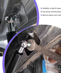 Heavy Duty 4 Pack 10mm Ball Studs For Cars With M8 Threads And One Half Inch Shank Includes Mounting Hardware Perfect For Gas Struts Lift Supports Stable Connection Car Accessories Black Finish installed on hood and engine cover