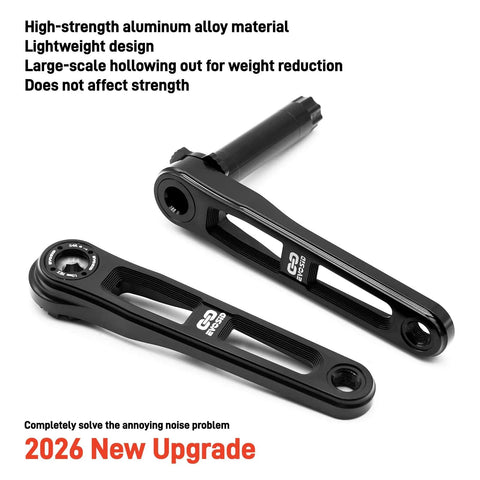 Ultralight road bike crankset with hollow tech arm and bottom bracket sizes 160 165 170mm CNC aluminum construction