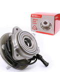 Front Wheel Bearing Hub Assembly For 95-01 Ford Explorer 4WD 5-Lug ABS Fits 01-05 Explorer Sport Trac, displayed with packaging.