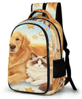 Fluffy Pet Friends Printed Unisex Backpack With Large Capacity Dope Everyday Carry For School Work And Travel Durable Polyester Daypack