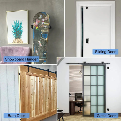 No Fuss Floor Door Stops Adhesive Backed Stainless Steel Black Wall Protectors Rubber Bumper No Drill Setup Heavy Duty Door Blockers keeps walls safe in various door settings.
