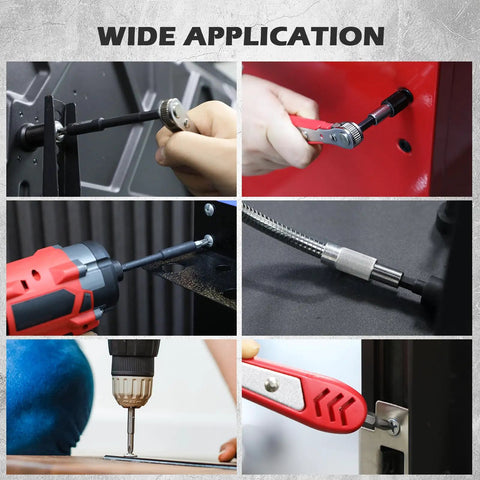Various applications of the 260-Piece Do It All Magnetic Security Bit Set With Ratchet Wrench Nut Drivers Extensions And Bit Holder For Fast Pro-Level Repairs And Everyday DIY Projects.