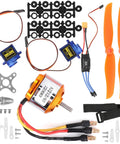 Top Notch Rc Airplane Gear Featuring 2212 Kv2200 Brushless Motor And 6035 Propeller Paired With Sg90 9G Micro Servo Plus 30A Esc LiPo, components layout.