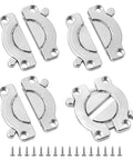 4 Piece Rock Solid Heavy Duty Table Latches Zinc Alloy Buckle Locks For Furniture Connectors Desk Stabilizers And Table Leaf Extension Hardware Rustproof Smooth Action with screws included.
