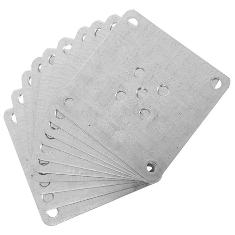 Heavy Duty Sofa Leg Mounting Brackets 10 Pack Furniture Hardware Plates, 12mm thick steel, ideal for sturdy couch support.