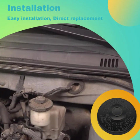 Beefy Brake Master Cylinder Fluid Reservoir Cap For Toyota Vehicles Including 4Runner Avalon Camry Celica Corolla Highlander Sienna Solara T100 And Tacoma Replace 47230 12040 47230 06010 shown during installation.