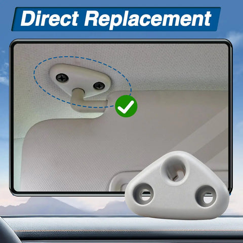 Sun Visor Mount Clip For Subaru Forester Impreza Crosstrek Gray LH And RH Side Visor Clips Sun Visor Repair Bracket shown installed