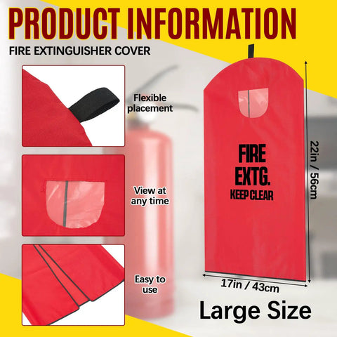 Beefy Heavy Duty Fire Extinguisher Covers 2 Pack Slick Red Durable Sleeves Fit Five To 13 Pounds Clutch Weather Resistant Wall Guard For Home Gear