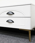 White dresser with 10 Pack 3 Inch Cabinet Cup Pulls Matte Black Swedish Iron Drawer Hardware For Kitchen Cabinets And Drawers.